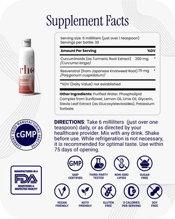 Rho Nutrition - Cellular Health Essentials Bundle – Liquid Liposomal Supplements for Healthy Aging & Cellular Support - NAD+, Curcumin + Resveratrol, & Glutathione (3 Pack)